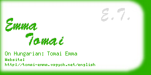 emma tomai business card
